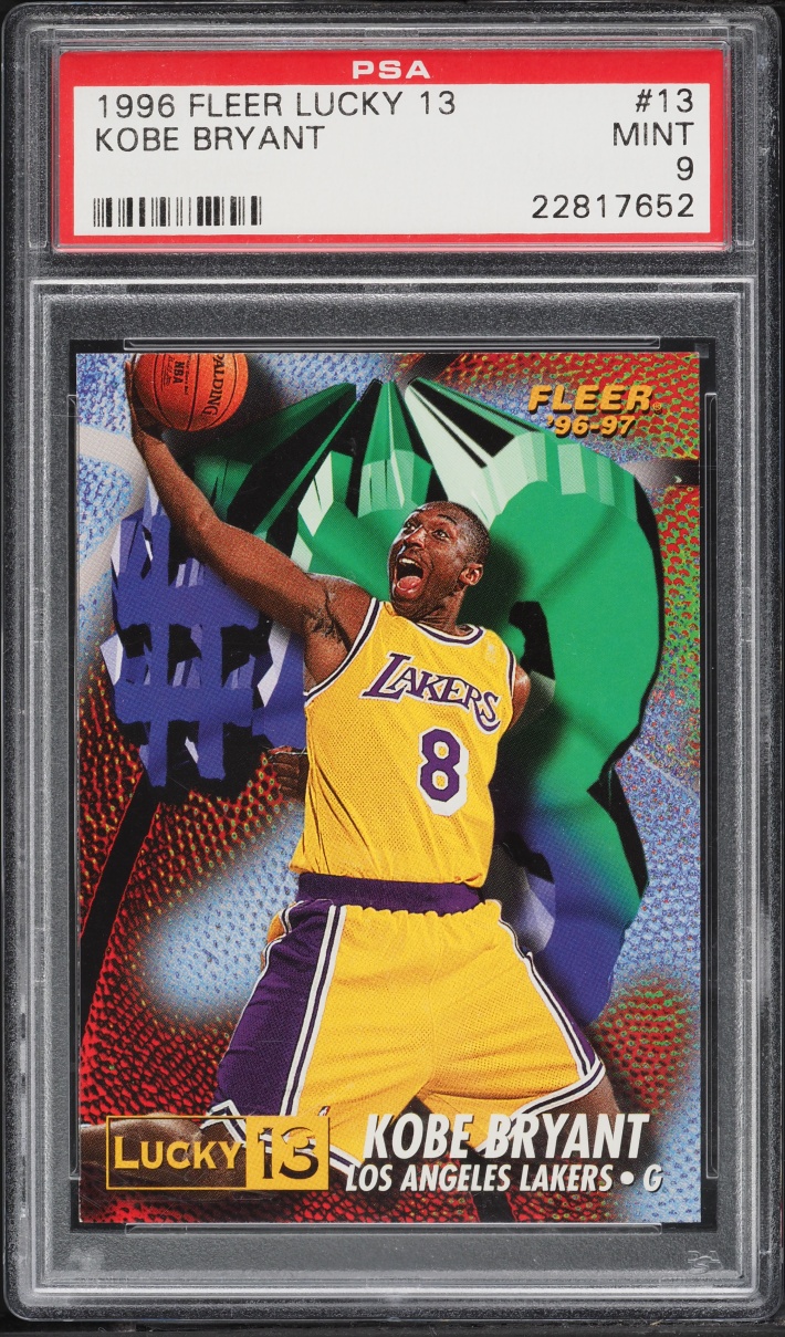 1996 Fleer Lucky 13 Kobe Bryant ROOKIE #13 PSA 9 MINT
