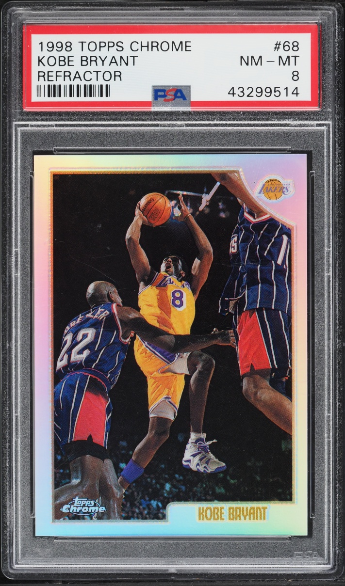 1998 Topps Chrome Refractor Kobe Bryant #68 PSA 8 NM-MT