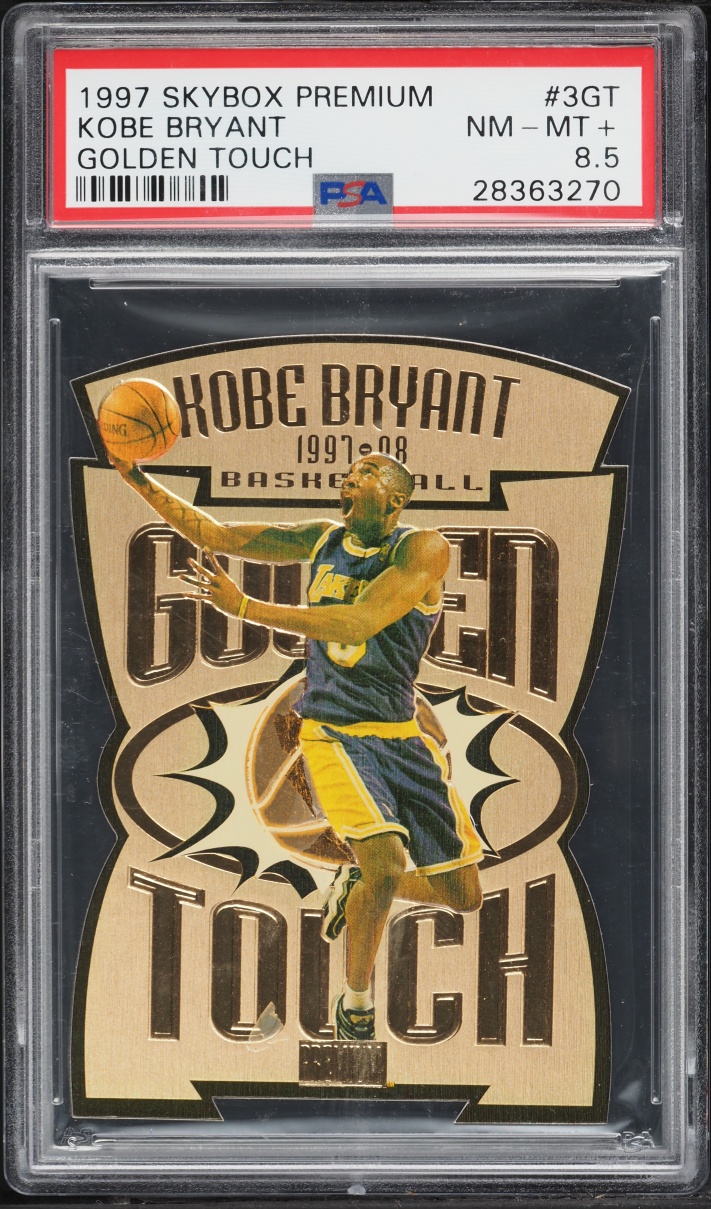 1997 Skybox Premium Golden Touch Die-Cut Kobe Bryant #3GT PSA 8.5 NM-MT+