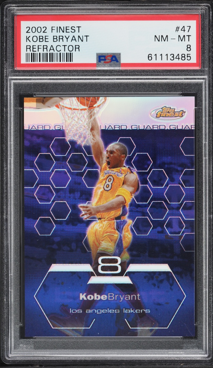 2002 Finest Refractor Kobe Bryant /250 #47 PSA 8 NM-MT