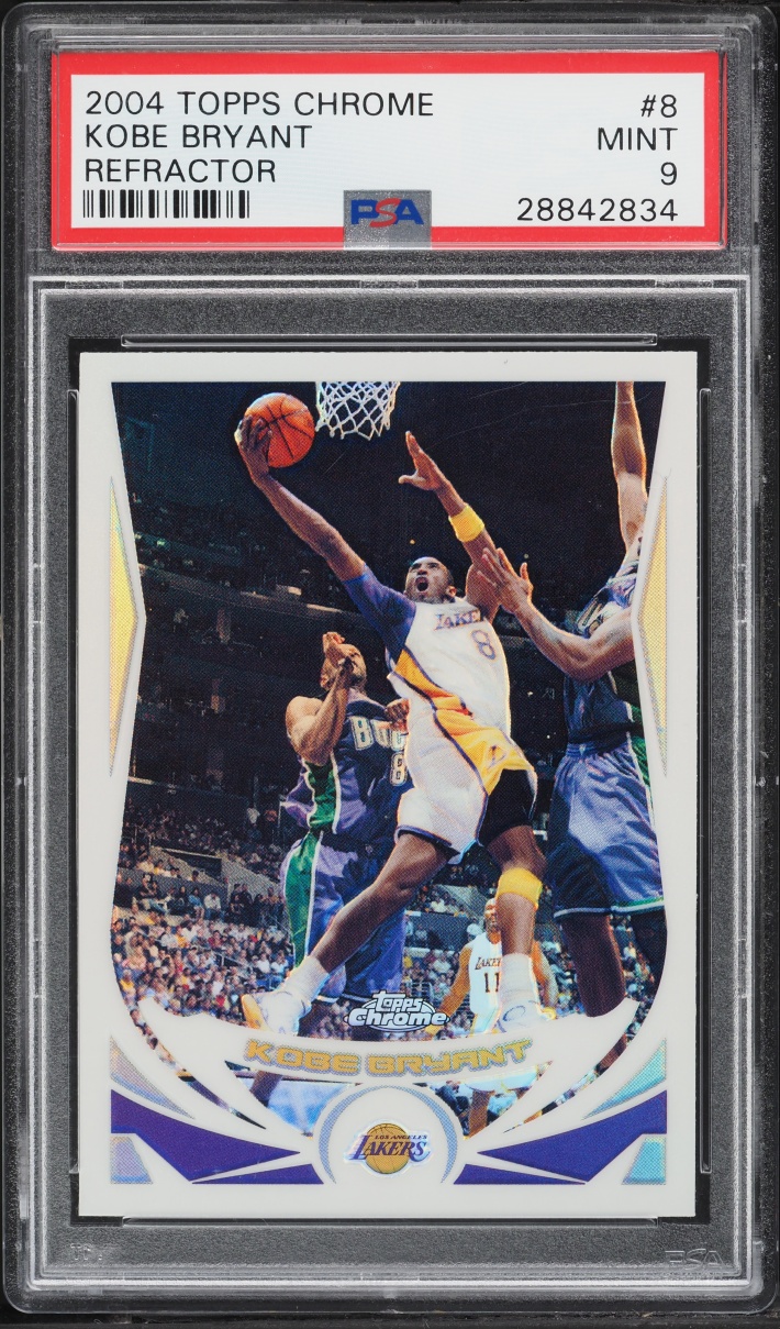 2004 Topps Chrome Refractor Kobe Bryant #8 PSA 9 MINT