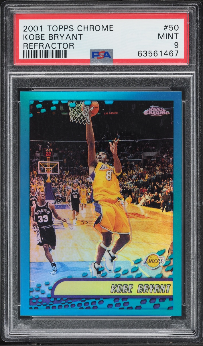 2001 Topps Chrome Refractor Kobe Bryant #50 PSA 9 MINT