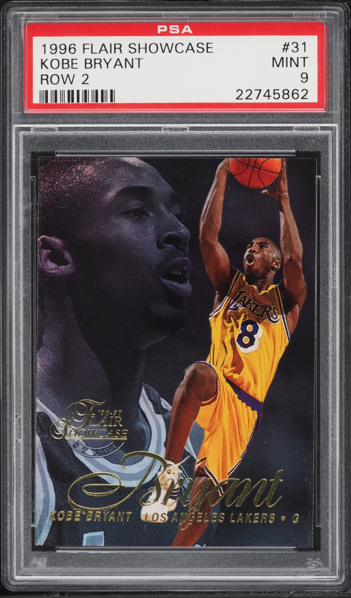 1996 Flair Showcase Row 2 Kobe Bryant ROOKIE #31 PSA 9 MINT