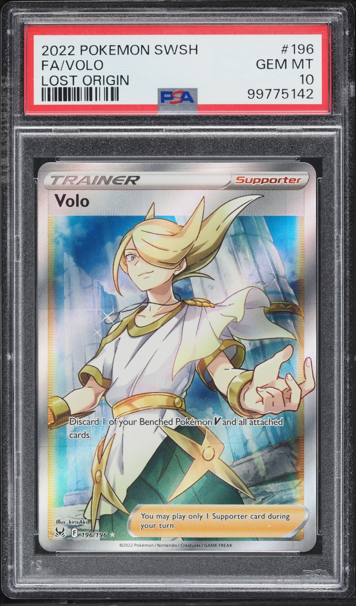 2022 Pokemon Sword & Shield Lost Origin Volo #196 PSA 10 GEM MINT