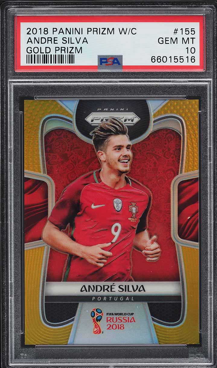 2018 Panini Prizm World Cup Gold Andre Silva 1/10 #155 PSA 10 GEM MINT