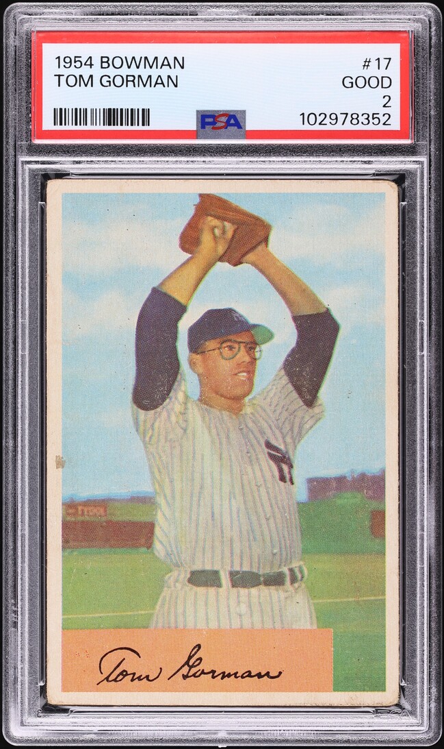 1954 Bowman Tom Gorman #17 PSA 2 GD