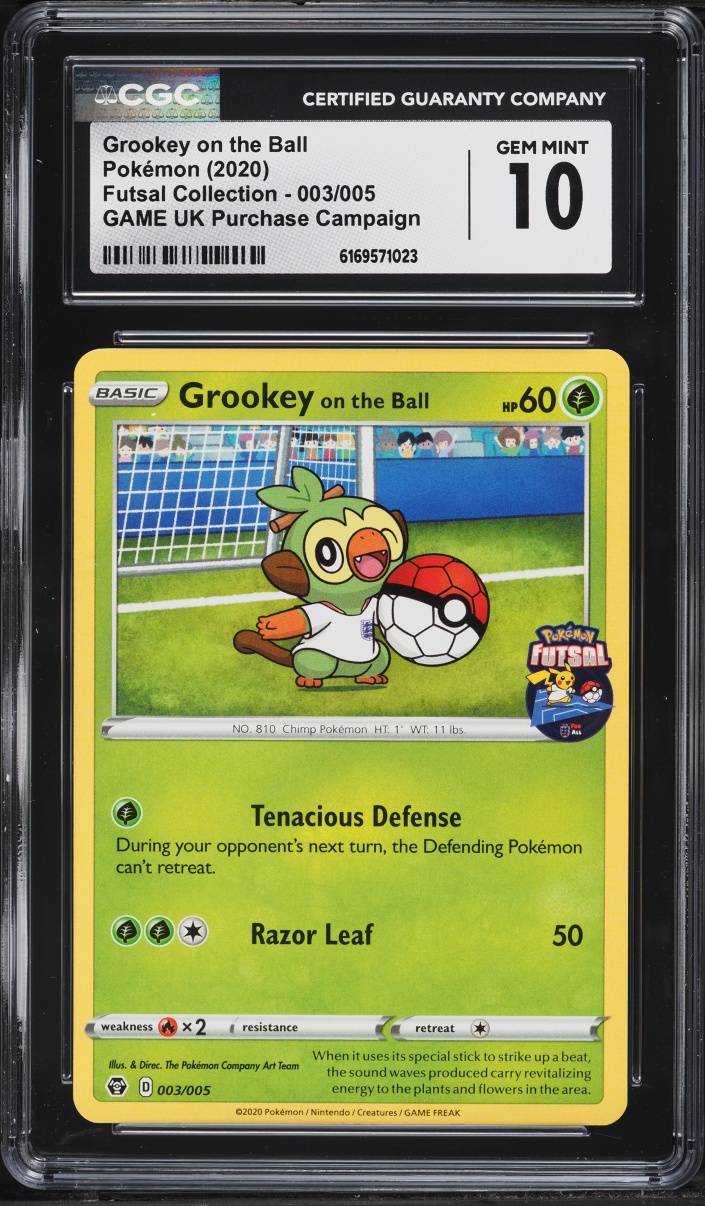 2020 Pokemon Sword & Shield Futsal Collection Grookey On The Ball #3 CGC 10 GEM MINT
