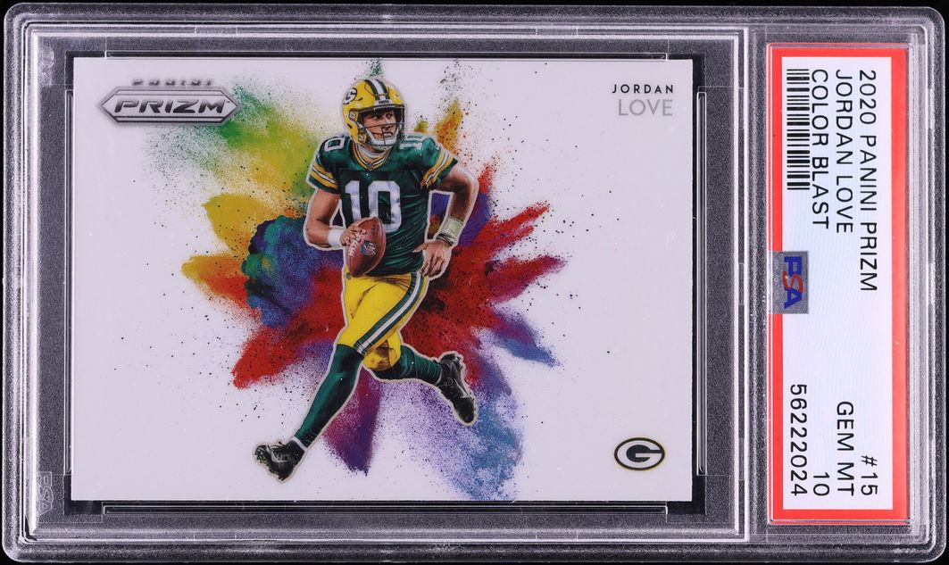2020 Panini Prizm Color Blast Jordan Love ROOKIE #15 PSA 10 GEM MINT