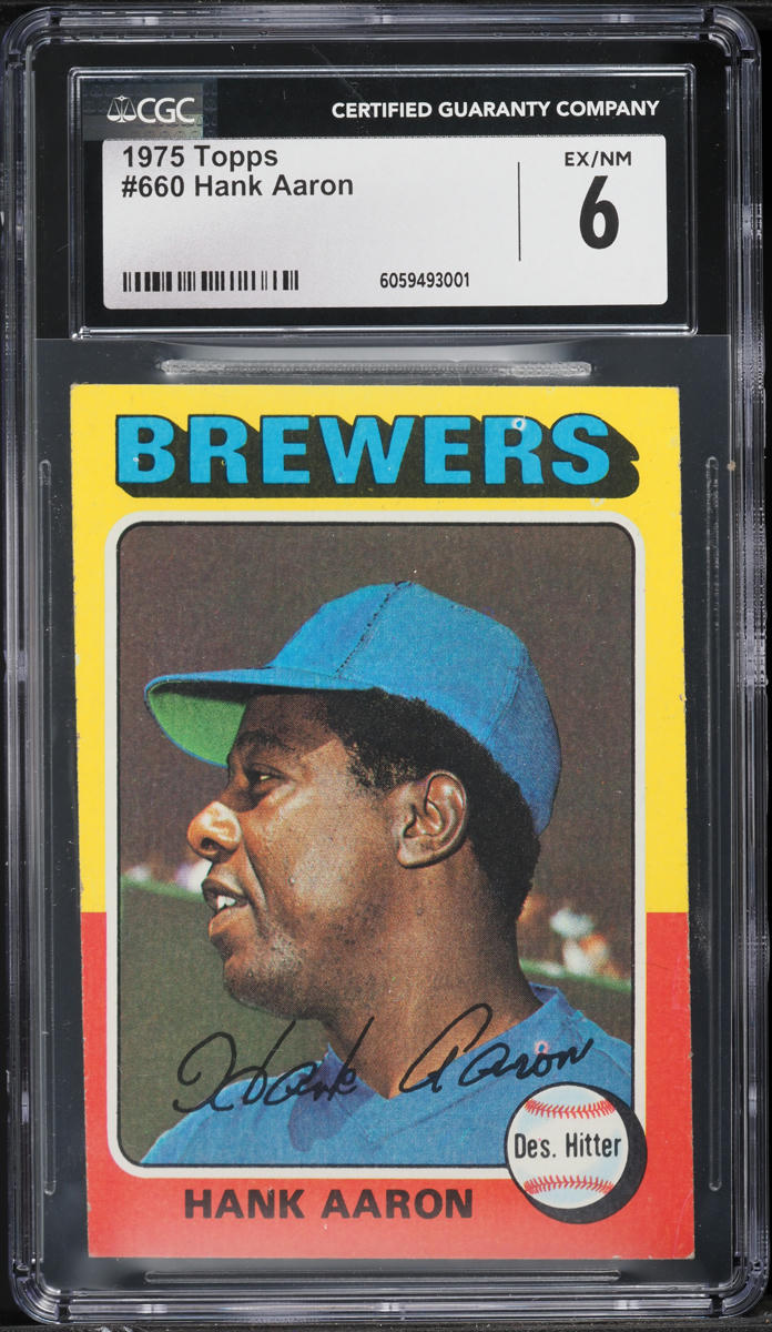 1975 Topps Hank Aaron #660 CGC 6 EXMT