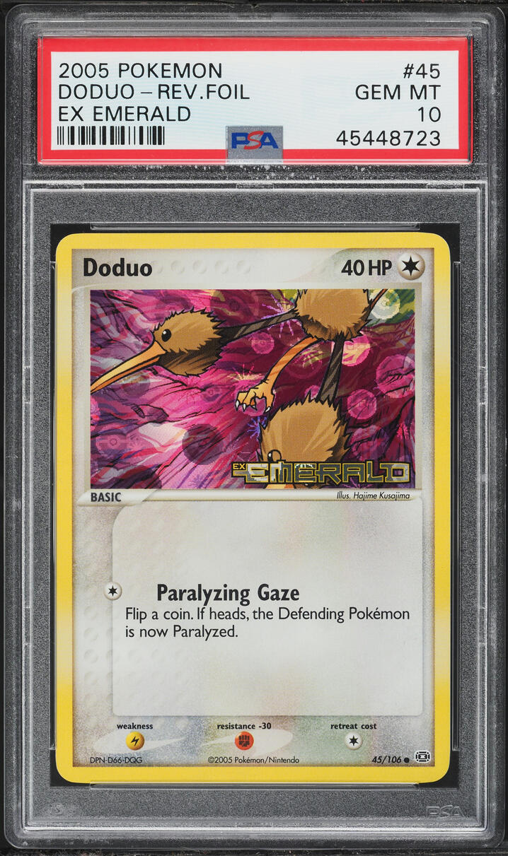 2005 Pokemon EX Emerald Reverse Holo Doduo #45 PSA 10 GEM MINT