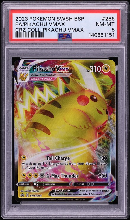 2022 Pokemon SWSH Lost Origin Full Art Pikachu VMAX #TG17 PSA 10