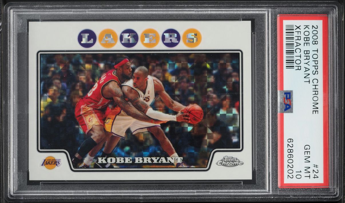 2008 Topps Chrome Xfractor Kobe Bryant w/ LeBron James /288 #24 PSA 10 GEM MINT
