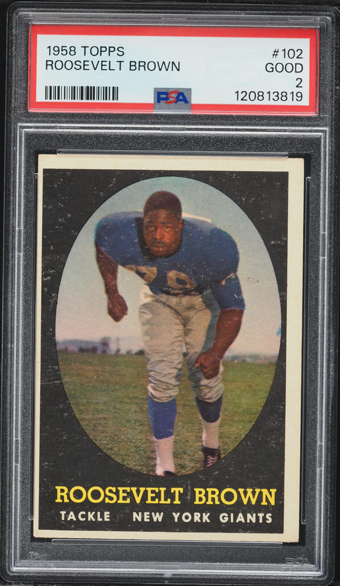 1958 Topps Football Roosevelt Brown #102 PSA 2 GD