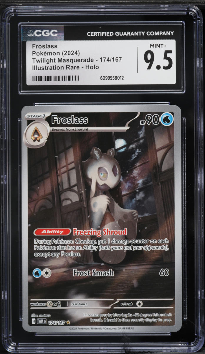 2024 Pokemon Scarlet & Violet Twilight Masquerade IR Froslass #174 CGC 9.5 MINT+