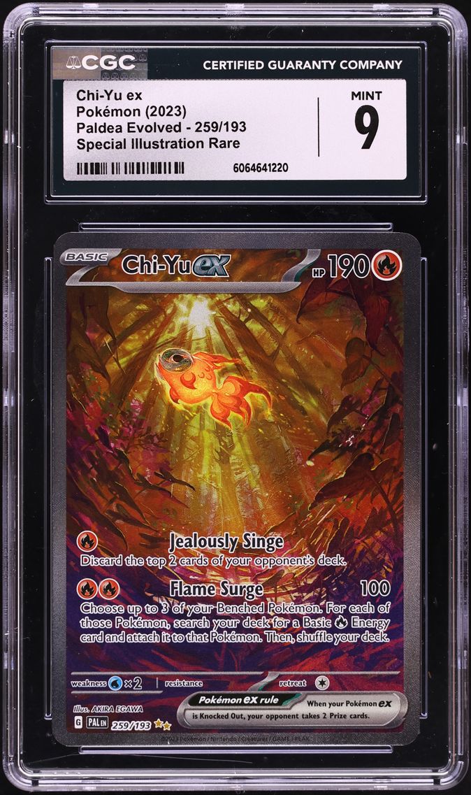 2023 Pokemon Scarlet & Violet Paldea Evolved SIR Chi-Yu ex #259 CGC 9 MINT