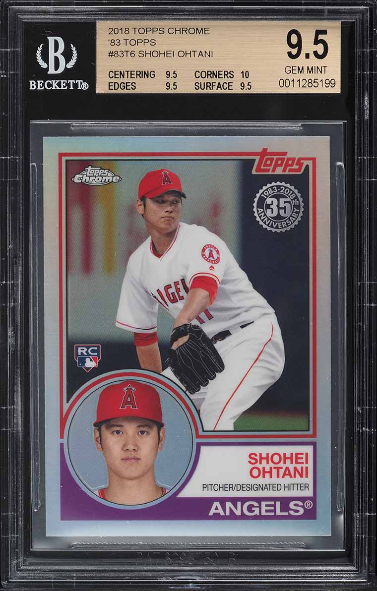 2018 Topps Chrome '83 Refractor Shohei Ohtani ROOKIE #83T-6 BGS 9.5 GEM MINT
