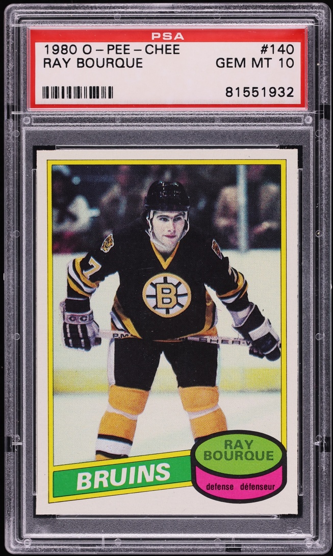 1980 O-Pee-Chee Hockey Ray Bourque ROOKIE #140 PSA 10 GEM MINT