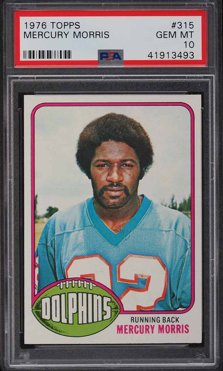 1976 Topps Football Mercury Morris #315 PSA 10 GEM MINT