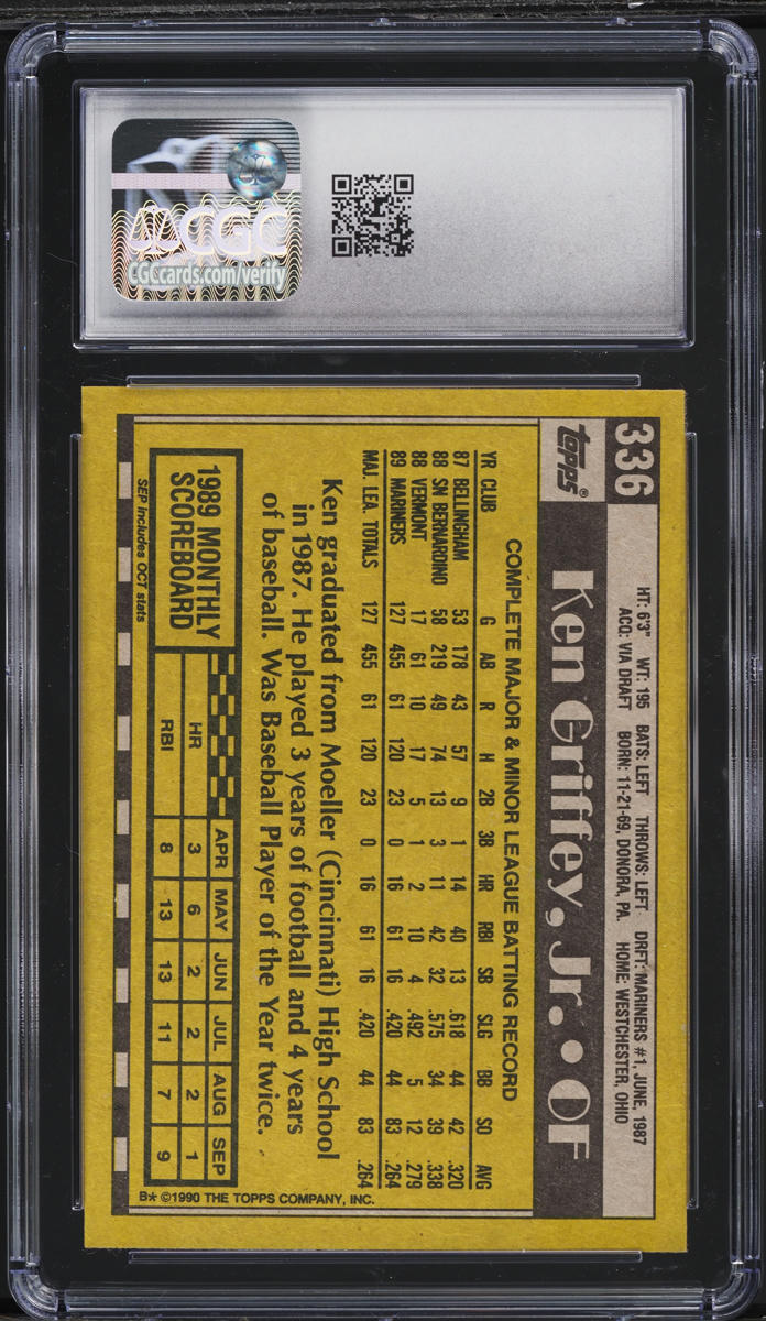 1990 Topps Ken Griffey Jr. #336 CGC 8 NM-MT