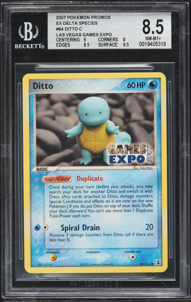 2007 Pokemon EX Delta Species Promos Las Vegas Games Expo Ditto #64 BGS 8.5 NM-MT+