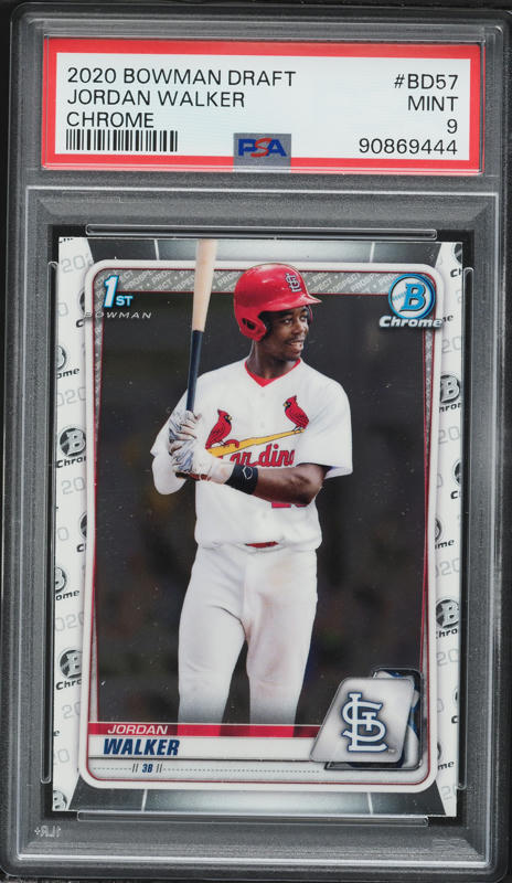 2020 Bowman Chrome Draft Picks Jordan Walker AUTO #CDA-JW PSA 10