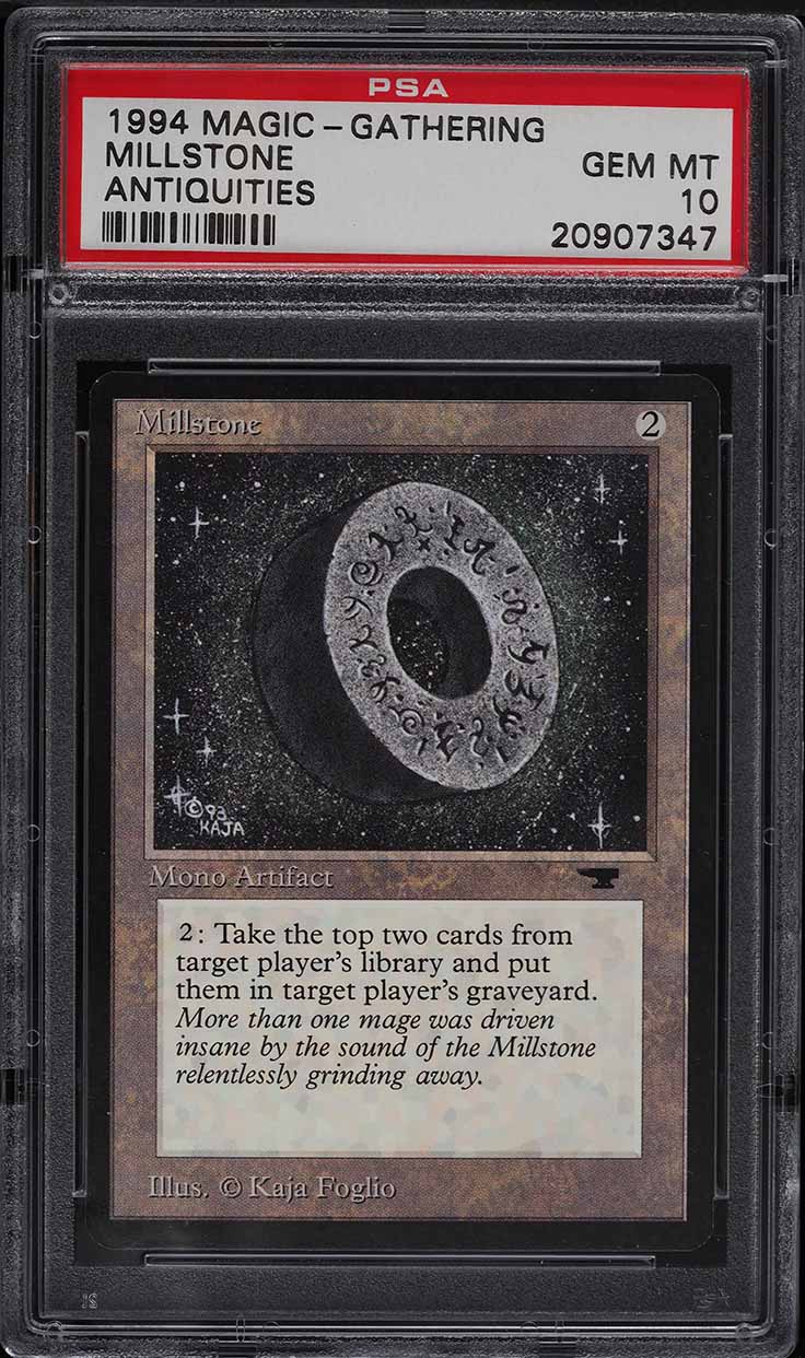 1994 Magic The Gathering MTG Antiquities Millstone PSA 10 GEM MINT on ...