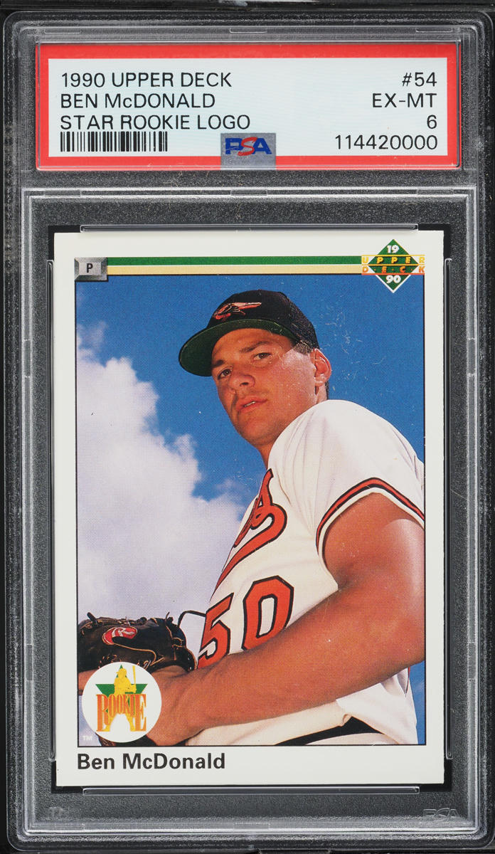 1990 Upper Deck Ben McDonald ROOKIE #54 PSA 6 EXMT