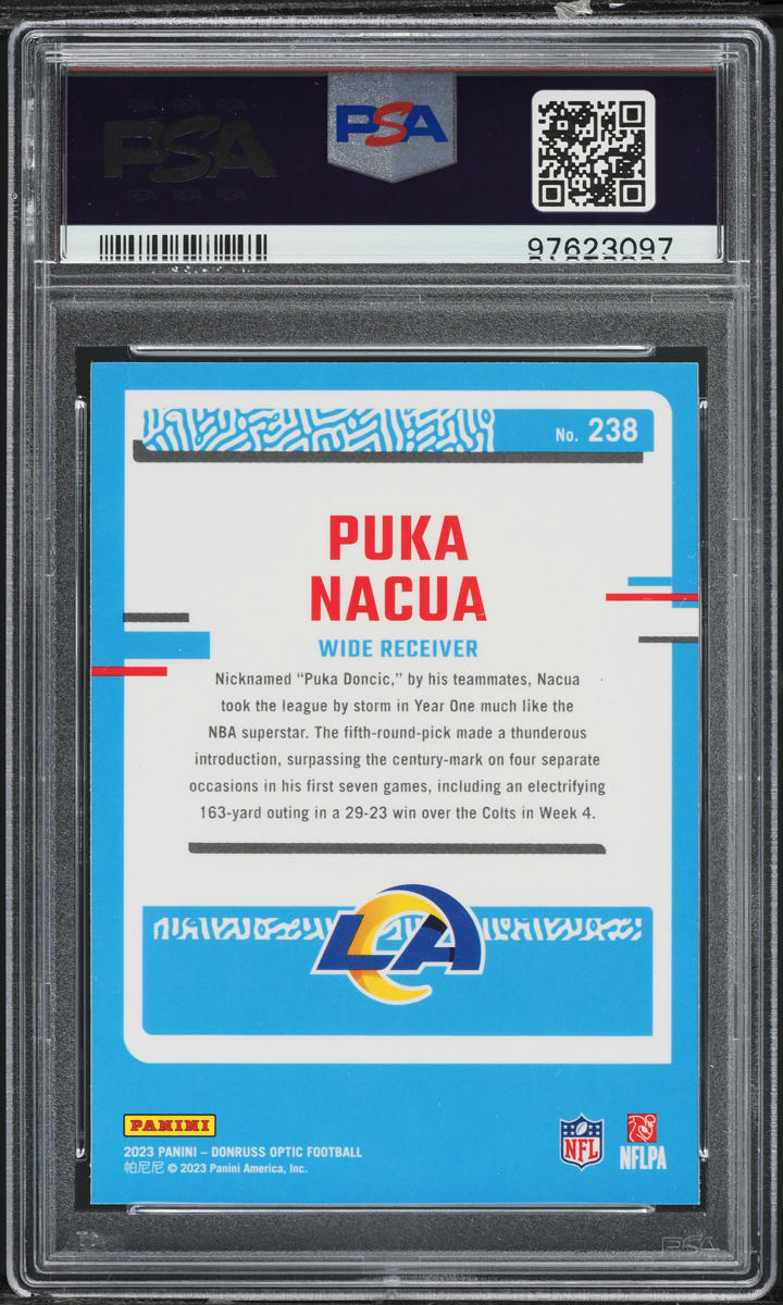 2023 Donruss Optic Puka Nacua ROOKIE #238 PSA 10 GEM MINT