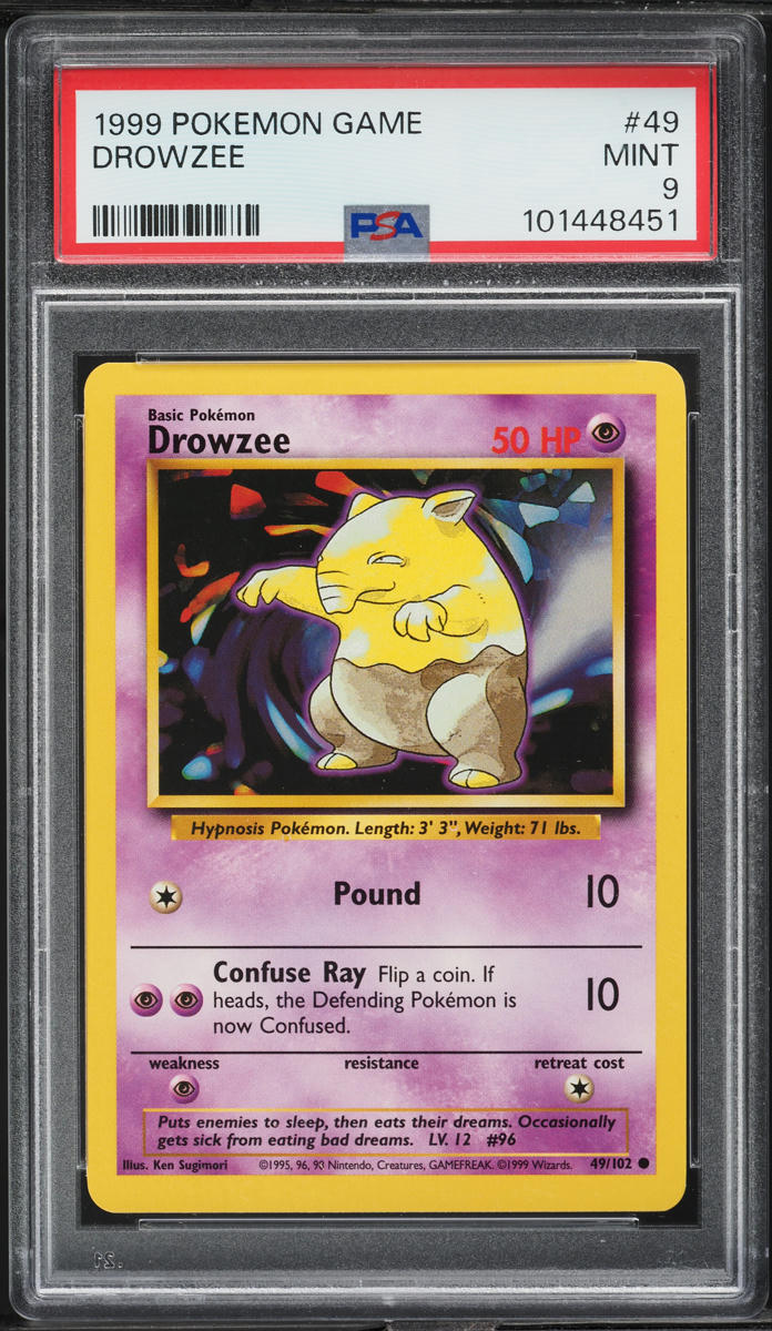 1999 Pokemon Base Set Drowzee #49 PSA 9 MINT