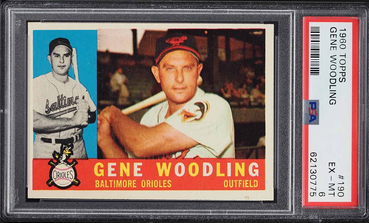 1960 Topps Gene Woodling #190 PSA 6 EXMT