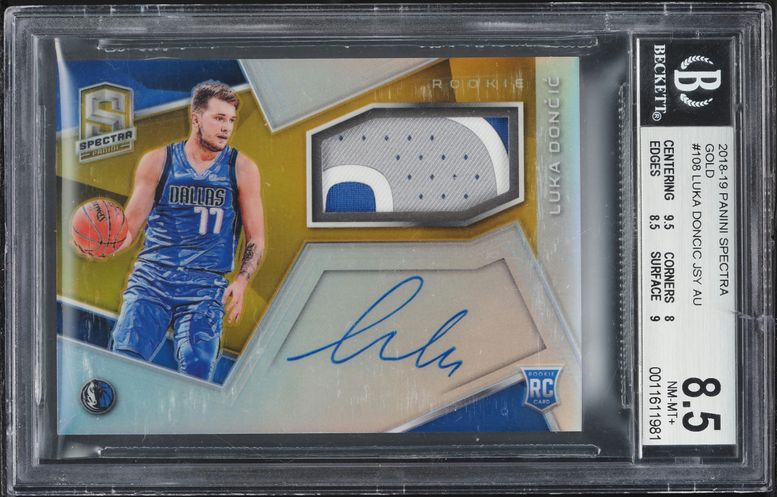 2018 Panini Prizm Green Prizms Luka Doncic ROOKIE #280 PSA 9 MINT
