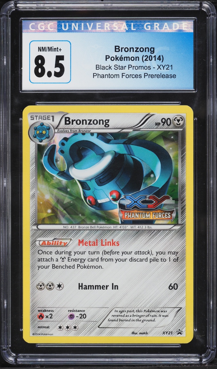 2014 Pokemon XY Black Star Promo Phantom Forces Prerelease Bronzong #XY21 CGC 8.5 NM-MT+