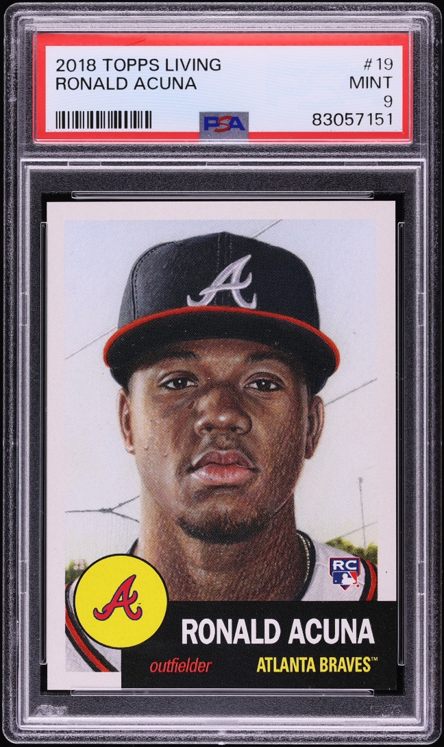 2018 Topps Living Ronald Acuna Jr. ROOKIE #19 PSA 9 MINT