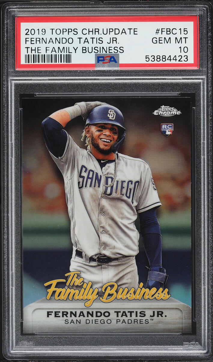 2019 Topps Chrome Update The Family Business Fernando Tatis Jr. ROOKIE #FBC-15 PSA 10 GEM MINT