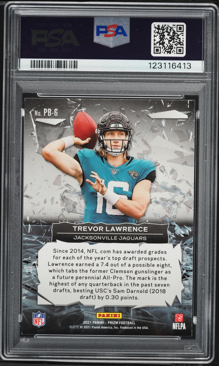 2021 Panini Prizm Break Trevor Lawrence ROOKIE #PB-6 PSA 9 MINT
