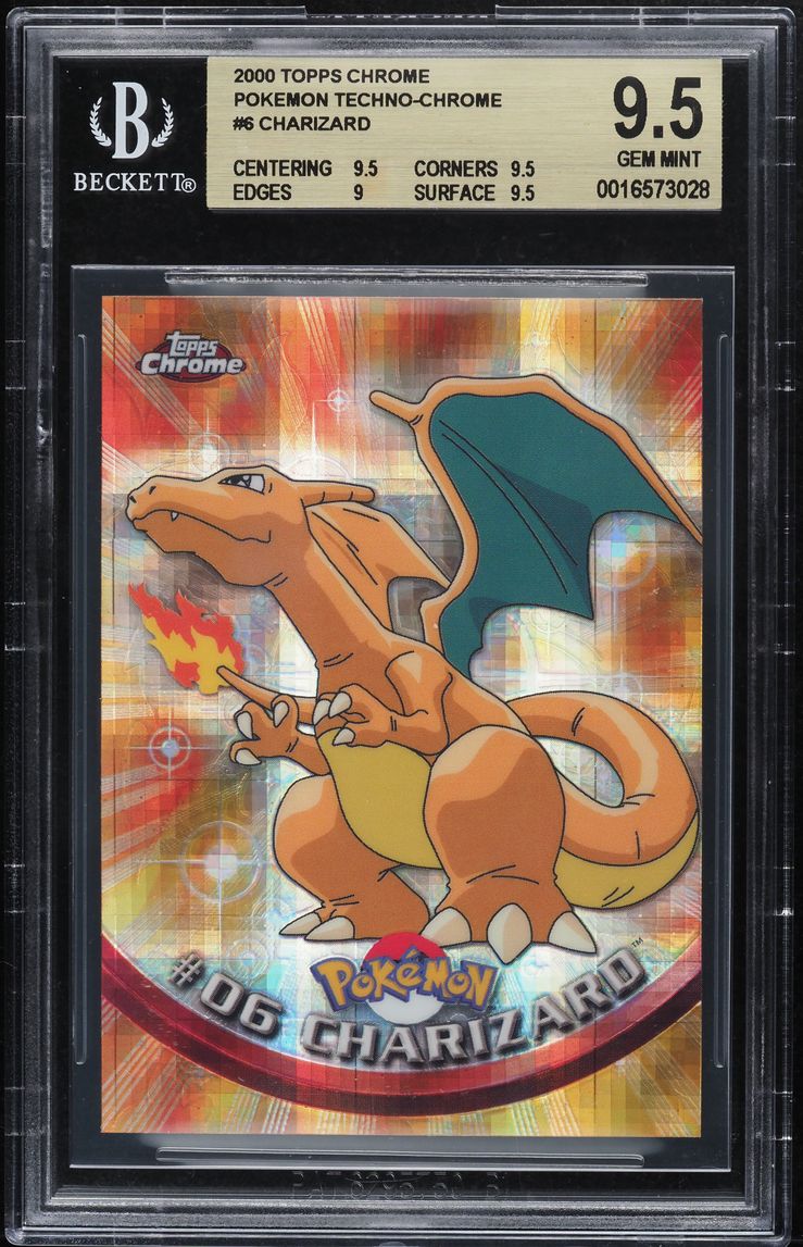 2000 Topps Chrome Pokemon Series 1 Techno Charizard #6 BGS 9.5 GEM