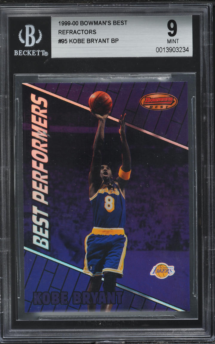 1999 Bowman's Best Refractor Kobe Bryant /400 #95 BGS 9 MINT on