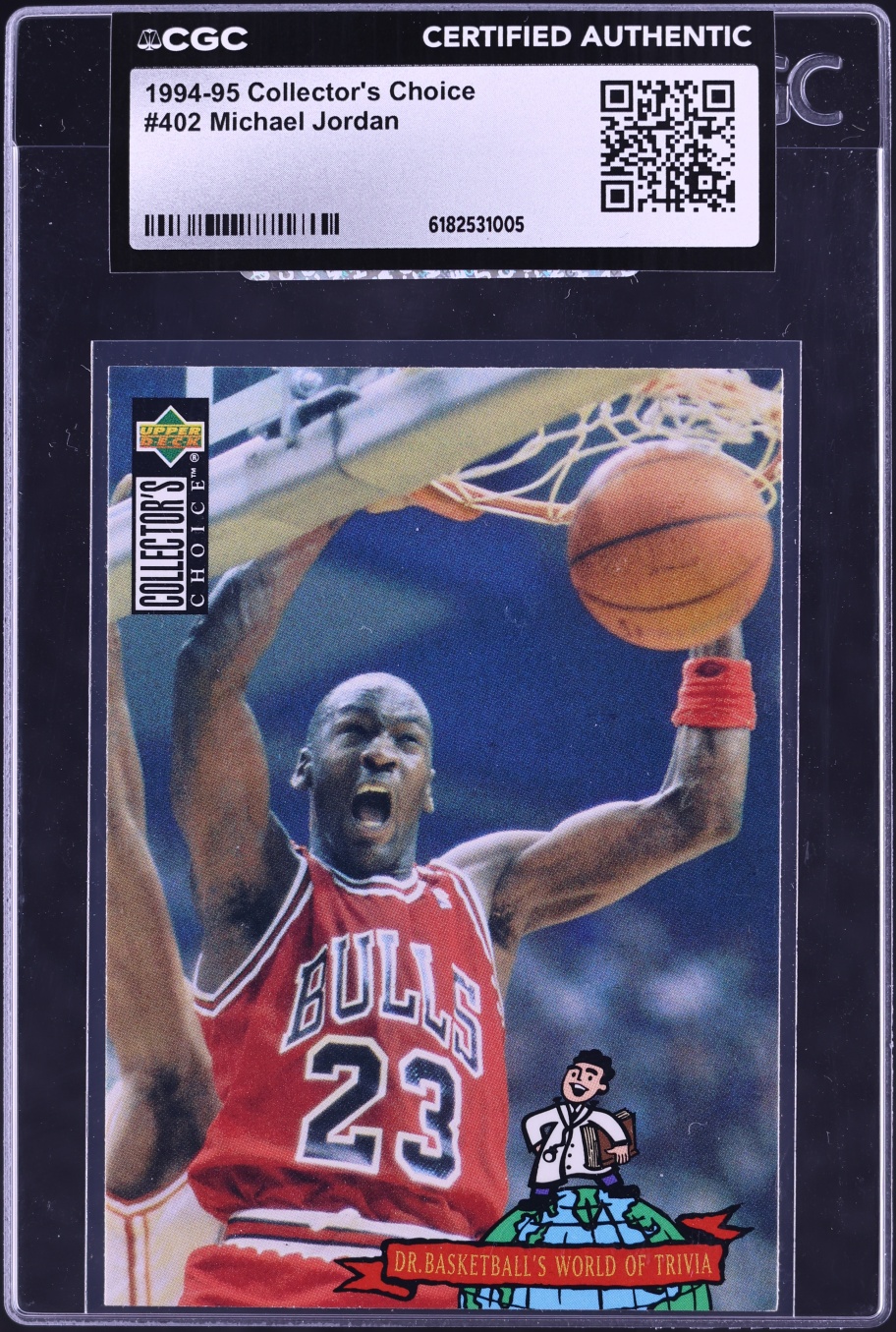 1994 Collector's Choice Basketball Michael Jordan #402 CGC AUTH