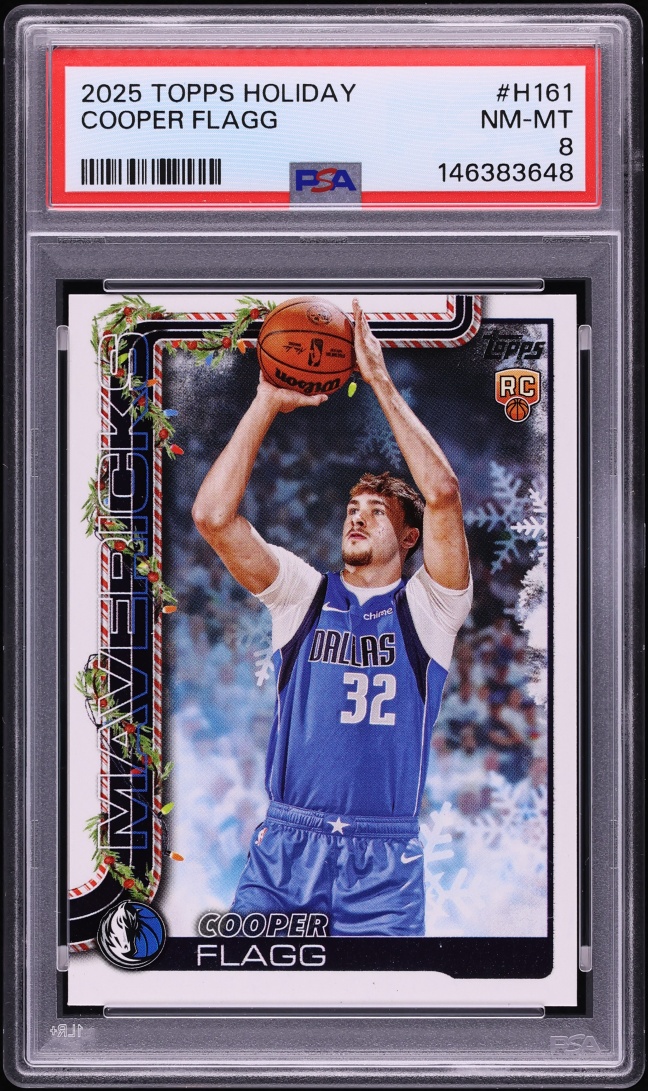 2025 Topps Holiday Cooper Flagg ROOKIE #H161 PSA 8 NM-MT