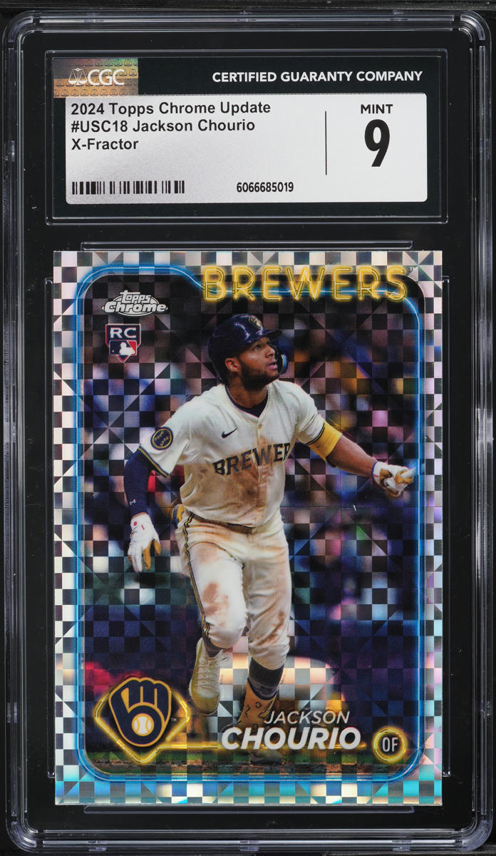 2024 Topps Chrome Update Xfractor Jackson Chourio ROOKIE #USC18 CGC 9 MINT