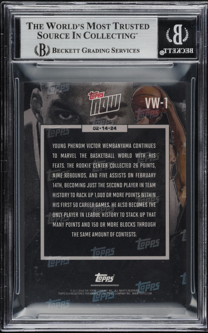 2023 Topps Now Victor Wembanyama ROOKIE #VW-1 BGS 9 MINT