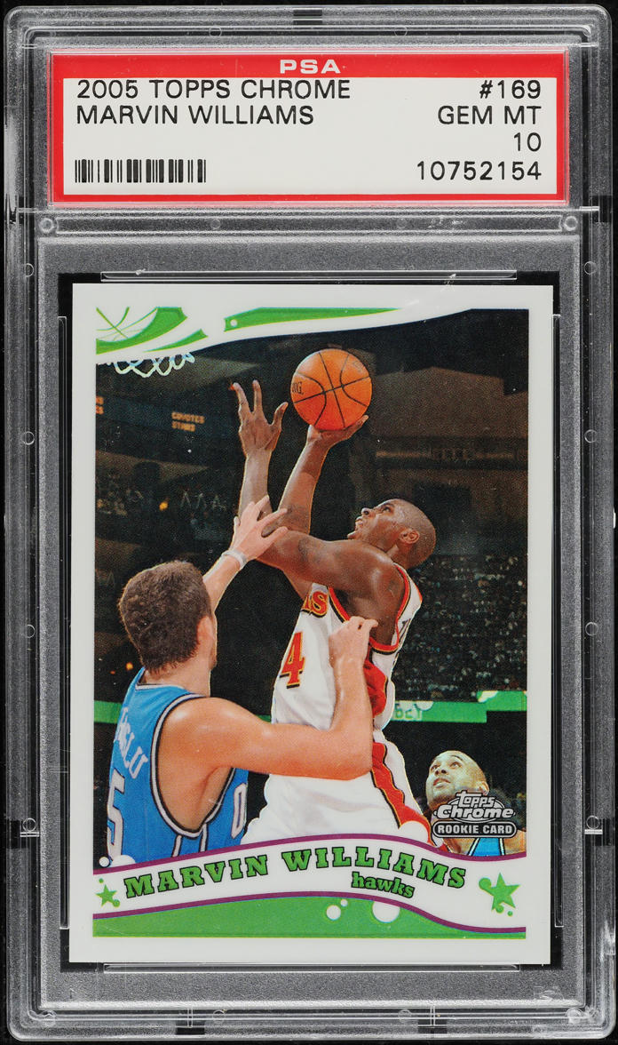 2005 Topps Chrome Refractor Marvin Williams ROOKIE /999 #169 PSA 10 GEM MINT