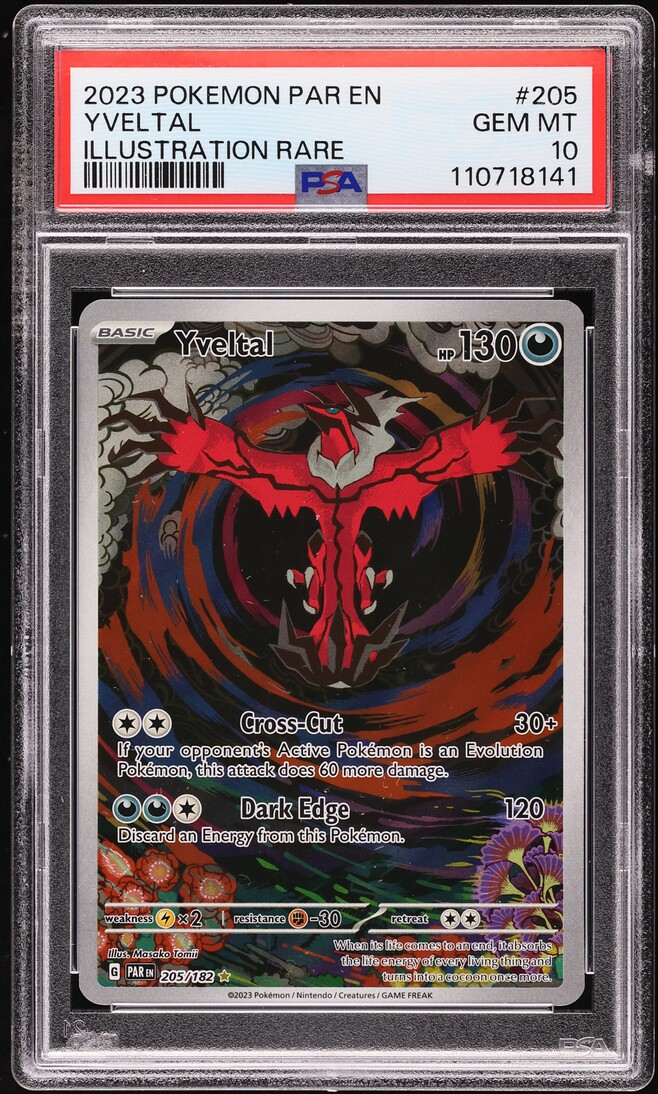 2023 Pokemon Scarlet & Violet Paradox Rift IR Yveltal #205 PSA 10 GEM MINT - Main Image