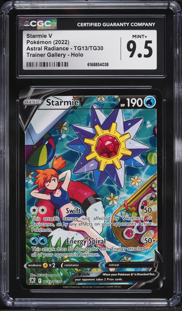 2022 Pokemon Sword & Shield Astral Radiance Trainer Gallery CHR Starmie V #TG13 CGC 9.5 MINT+