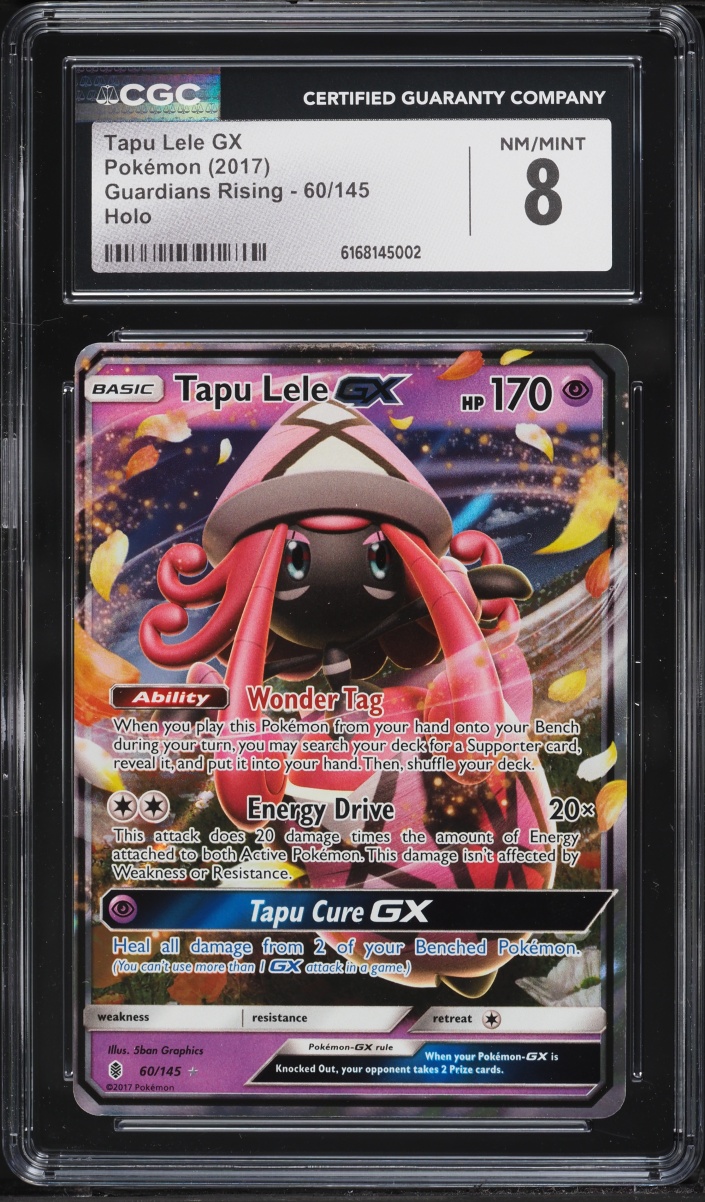 2017 Pokemon Sun & Moon Guardians Rising Alt Art Tapu Lele Gx #60 CGC 8 NM-MT