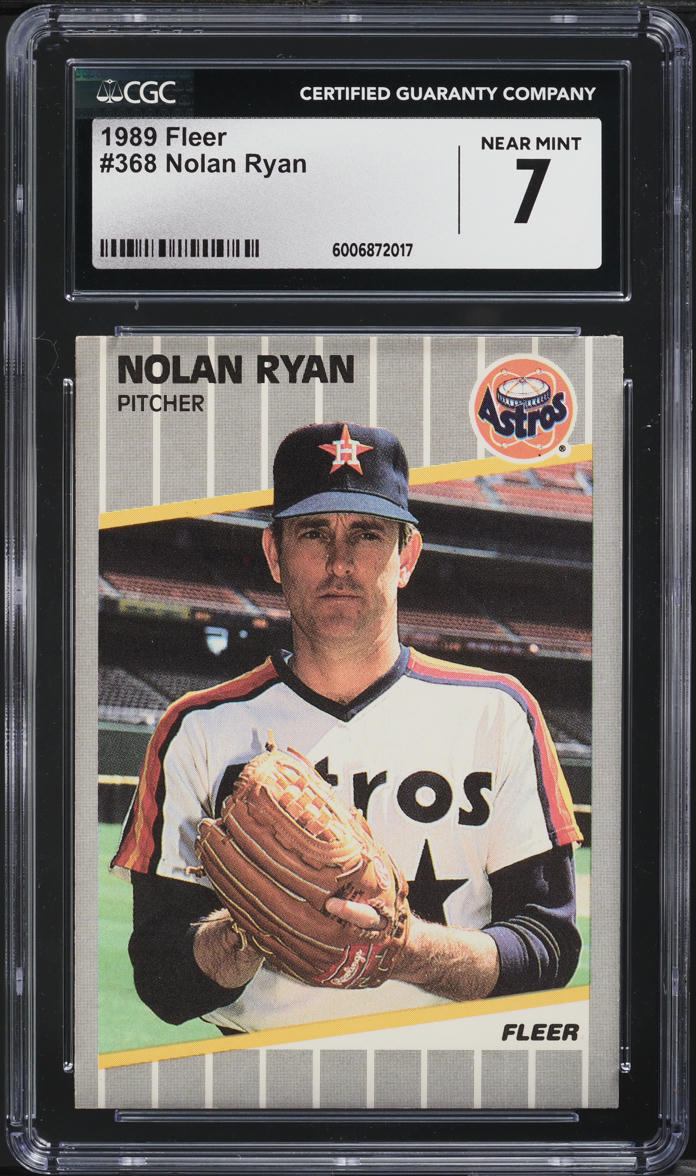 1989 Fleer Nolan Ryan #368 CGC 7 NRMT