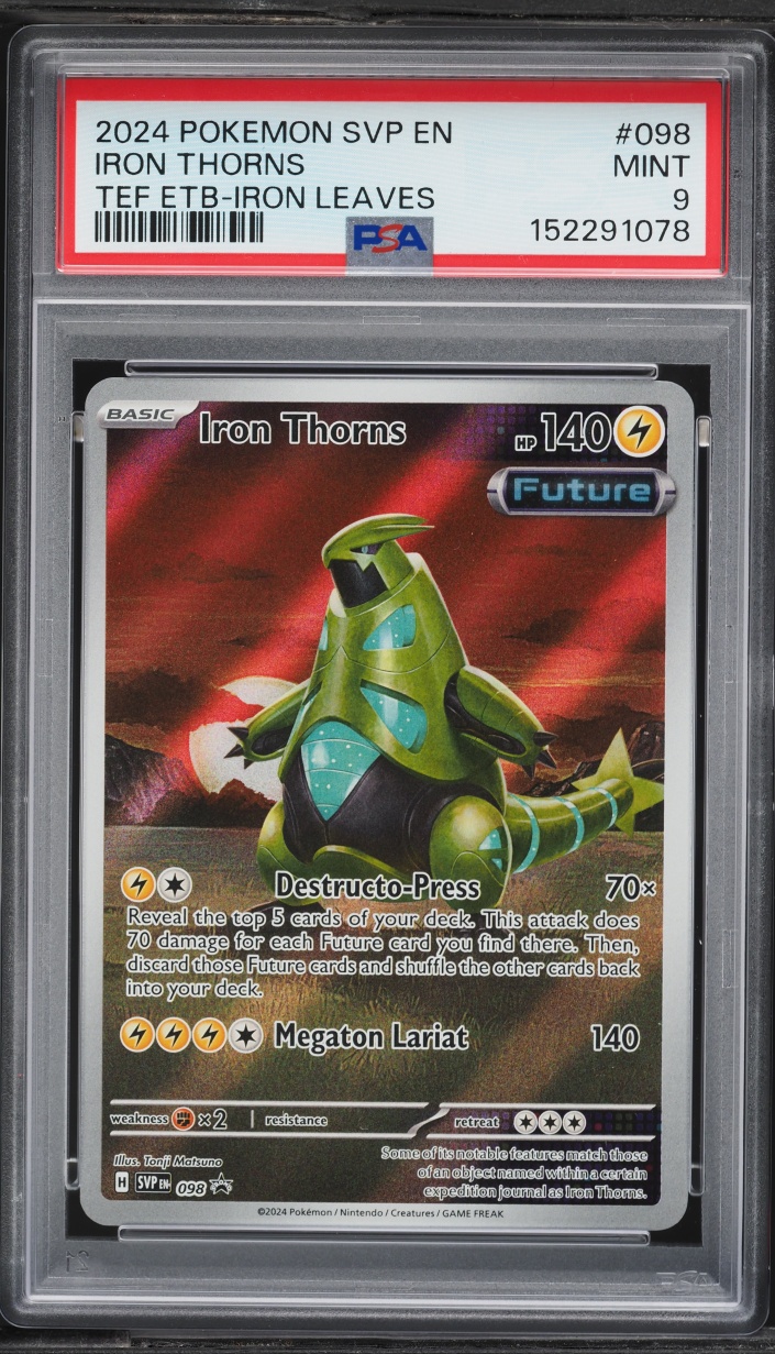 2024 Pokemon Scarlet & Violet Promo Temporal Forces ETB Iron Thorns #98 PSA 9 MINT