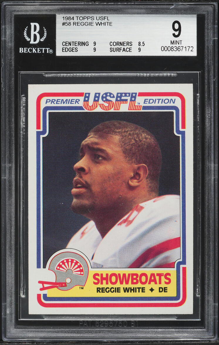 1984 Topps USFL Football Reggie White ROOKIE #58 BGS 9 MINT