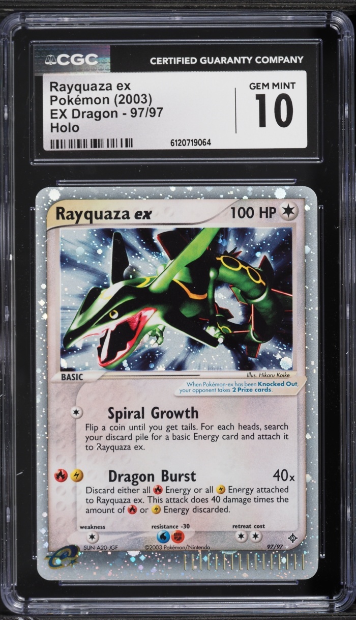 2003 Pokemon EX Dragon Holo Rayquaza ex #97 CGC 10 GEM MINT