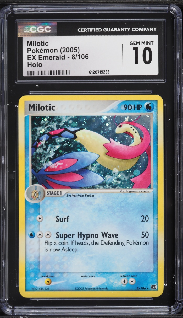 2005 Pokemon EX Emerald Holo Milotic #8 CGC 10 GEM MINT